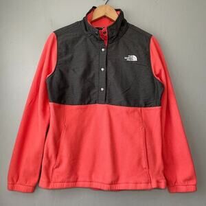 The North Face Womens Size Medium Coral Fleece Tundra 1/4 Snap Jacket Gorpcore